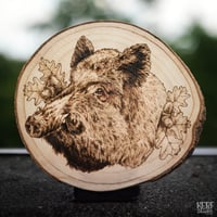 Image 1 of Vaddisznó pirográfia | Wild boar woodburning