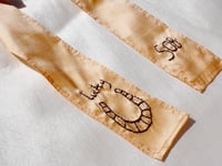 Image 4 of Soft Apricot Silk Dupion Taffeta hair ribbon