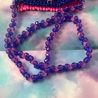 Image 3 of Purple Pink Blue Beaded Kandi Decora Purse Bag