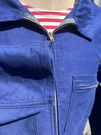 Image 4 of Un-worn 1950's Cycling Jacket, Size Large, French Moleskin Vintage Chore Coat