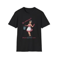 Image 2 of Retro Housewife Graphic T-Shirt — "Life Isn't Perfect" Cleaning Humor Tee *