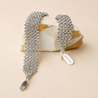 Image 2 of Bracelet manchette argent tissé Echo XL