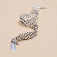 Image 4 of Bracelet manchette argent tissé Echo XL