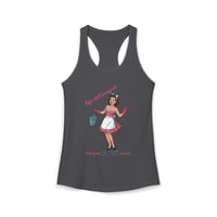 Image 3 of Retro Housewife Graphic Tank — "Life Isn't Perfect" Cleaning Humor Women's Ideal Racerback Tank