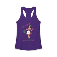Image 9 of Retro Housewife Graphic Tank — "Life Isn't Perfect" Cleaning Humor Women's Ideal Racerback Tank