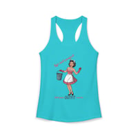 Image 11 of Retro Housewife Graphic Tank — "Life Isn't Perfect" Cleaning Humor Women's Ideal Racerback Tank
