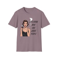Image 6 of Vintage Woman Wine Tee — "Let's Drink Wine and Judge People" Graphic T-Shirt