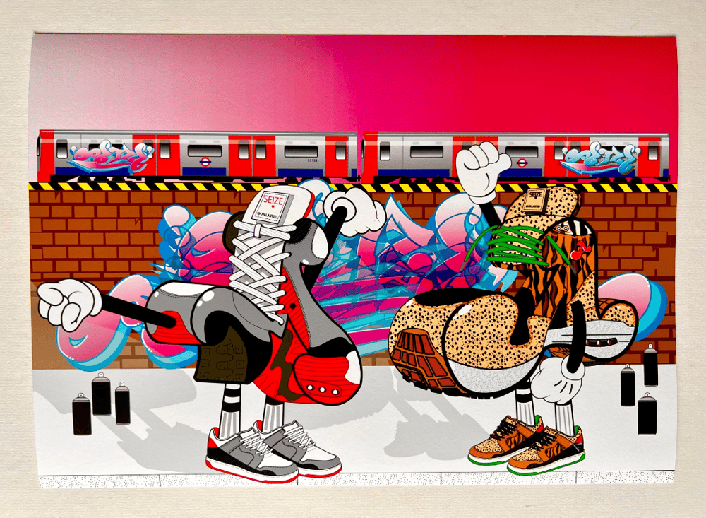 Image of Andy Seize - Graffiti Sneakers on Alphabet Street