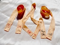 Image 1 of Soft Apricot Lightweight Silk Dupion Hair Ribbon