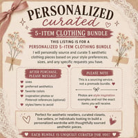 Image 1 of 5 Piece Personalized Curated Style Based Aesthetic Clothing Bundle Reseller Box