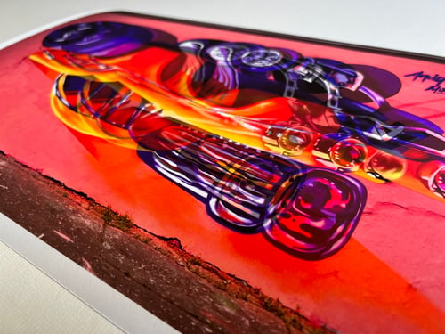Image of Andy seize- upside down chevy hotrod print
