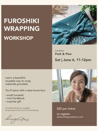Image 2 of JUNE 6 Furoshiki Wrapping Workshop