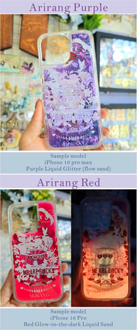Image 4 of BTS "liquid glitter (flow sand) design phone case - Preorder