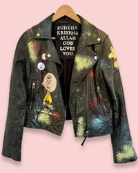Image 3 of FESTIVAL   ✘ IBIZA LEATHER JACKET  ✘ VINTAGE JACKE ✘ UPCYCLED