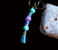 Image 3 of Handmade Matching Set, coin purse, lanyard, key, tassel, gift, beads, bag charm, wallet
