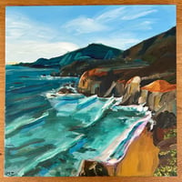 Image 1 of Coastline Painting w/Be Here Now Lyrics