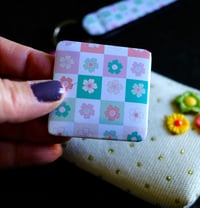 Image 4 of Handmade Floral Matching Set, coin purse, lanyard, key, tassel, gift, beads, bag charm, wallet