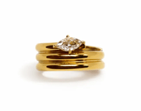 Image 1 of The Elara Triple-Band Marquise Ring