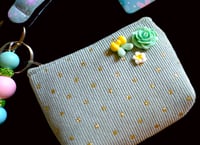 Image 3 of Handmade Green Matching Lanyard Set, coin purse, key, tassel, gift, beads, bag charm, wallet