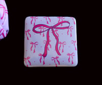 Image 3 of Handmade Pink Bows Matching Lanyard Set, coin purse, key, tassel, gift, beads, bag charm, wallet