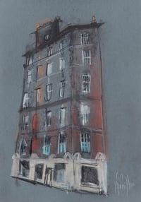 Image 2 of Tenement, North West Circus Place - Charcoal, Coloured Pencil & Soft Pastel on Paper 