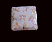 Image 4 of Handmade Pink & Purple Bows Matching Lanyard Set, pouch, key, tassel, gift, beads, bag charm, wallet
