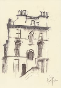 Image 2 of Gable End, Belgrave Crescent, Edinburgh - Charcoal on Paper 