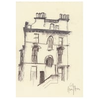 Image 1 of Gable End, Belgrave Crescent, Edinburgh - Charcoal on Paper 