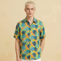 Image 1 of Camisa  hojas helechos multicolor