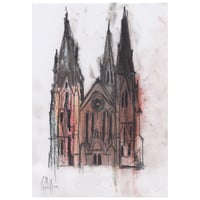 Image 1 of Saint Mary's Episcopal Cathedral, Edinburgh - Charcoal, Soft Pastels and Pencil on Paper 