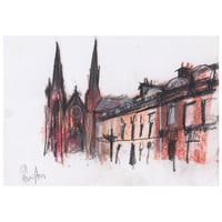 Image 1 of St Mary's Episcopal Cathedral from Landsdowne Crescent - Charcoal, Soft Pastels and Pencil on Paper 