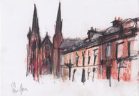 Image 2 of St Mary's Episcopal Cathedral from Landsdowne Crescent - Charcoal, Soft Pastels and Pencil on Paper 