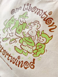 Image 2 of Our Liberation Is Intertwined Tote Bag