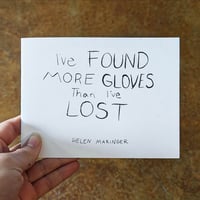 I've Found More Gloves Than I've Lost - Zine