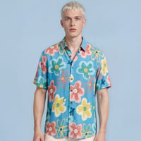 Image 1 of Camisa flores pop art