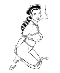 KNEELING SHIBARI NUDENIK Original Art