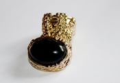 Image of black moon stone ring