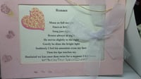 1 handmade Matt Pink Frame with poem 5x7 in size