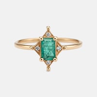 Image 1 of Deco Emerald Ring