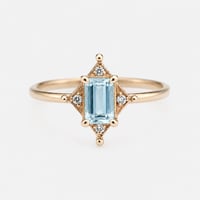 Deco Aquamarine Ring