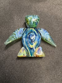 Image 2 of Turtle Bae Glass dichro Turtle #041 wearable