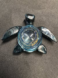 Image 2 of Turtle Bae Glass dichro Turtle #043 wearable