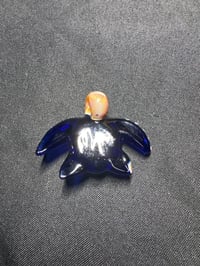Image 2 of Turtle Bae Glass Small Turtle #044 wearable
