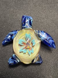 Image 1 of Turtle Bae Glass Turtle #051 Opal Wearable 