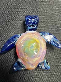 Image 2 of Turtle Bae Glass Turtle #051 Opal Wearable 