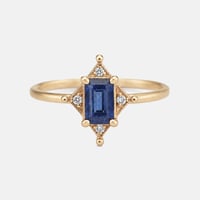 Image 1 of Deco Blue Sapphire Ring