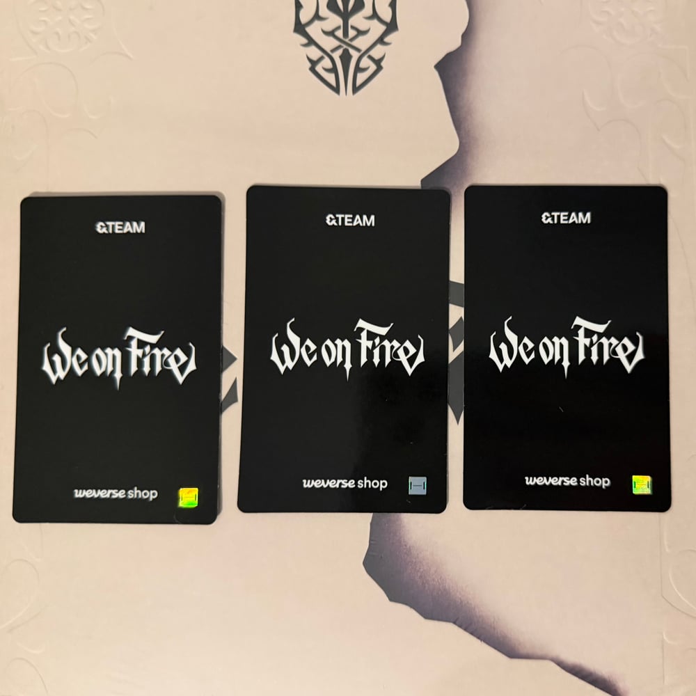 Image of &TEAM ‘We On Fire’ Weverse Shop Lucky Draw Photocard’s
