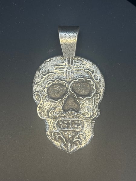 Image of Sterling Silver Muerto Pendant 
