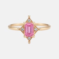 Image 1 of Deco Pink Sapphire Ring