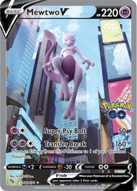 Mewtwo V (Alternate Full Art) - Pokemon GO - Near Mint